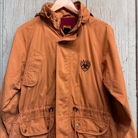 Ariat Tan Hooded Jacket with Logo - Picture 4 of 13